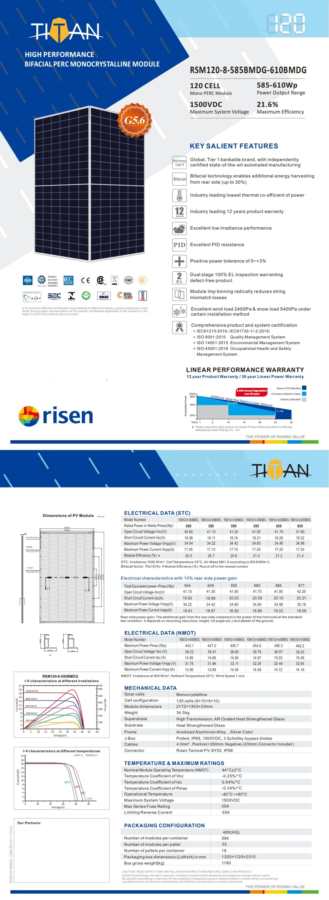 to The Power of The Sun Light up Life Solar Panel Canadian/Longi/Jinko/Ja Solar/Risen/Trinasolar/Yingli/Hanwha 585W 590W 595W 600W 605W 610W 615W 620W 625W 630W